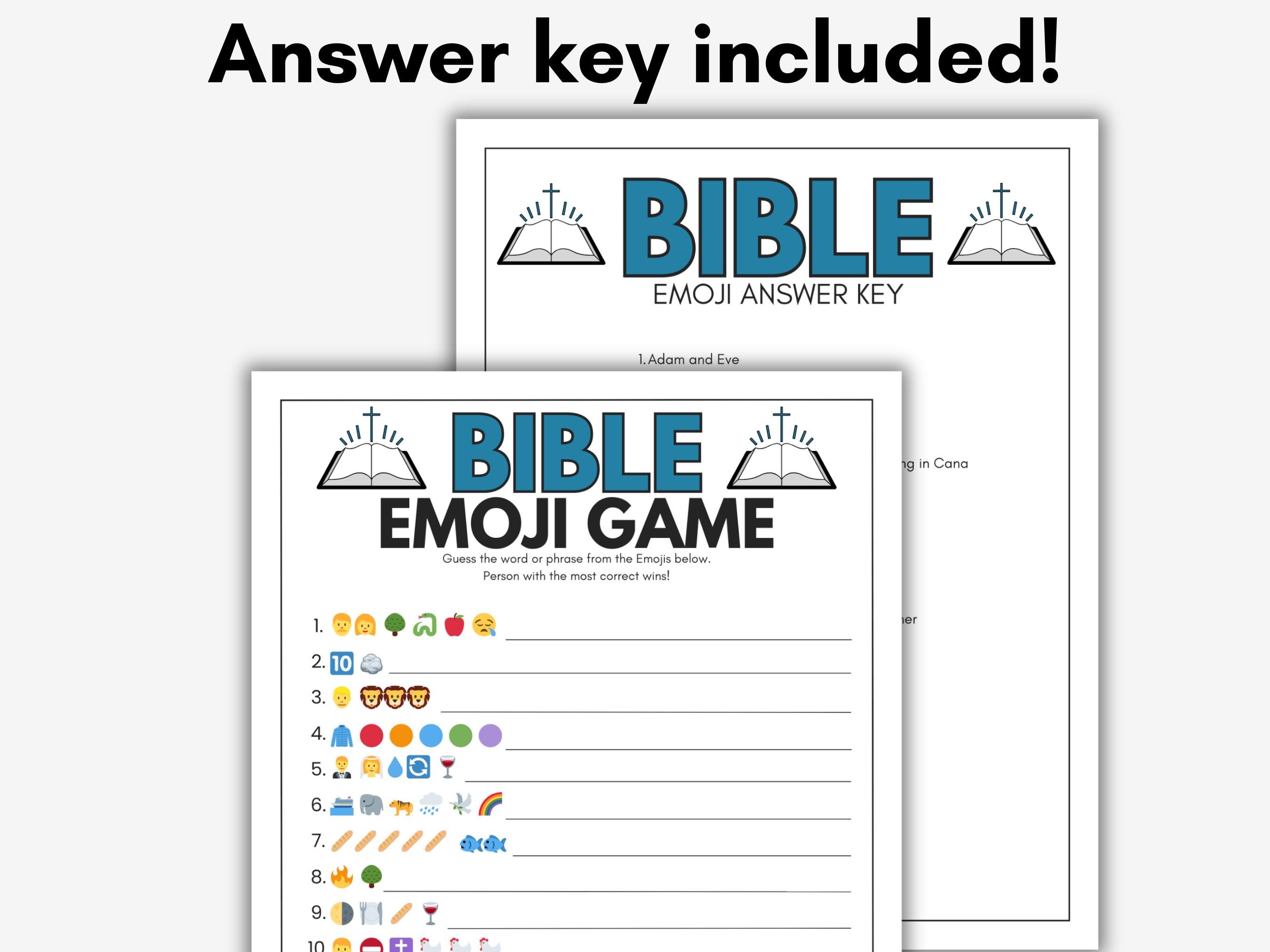Bible Emoji Game, Bible Games for Kids, Teen Youth Group Games, Youth ...