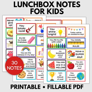 Lunch Box Notizen für Kinder, Witz Lunch Box Notizen, Lunch Box Notizen Witze, Positive Affirmationen, druckbare Lunch Box Notizen, Vorlage