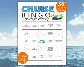 Cruise Bingo People Watching Game, Gruise Games, Family Cruise, Cruise Ship Game, Cruise Vacation Game, Cruise Ship Activity