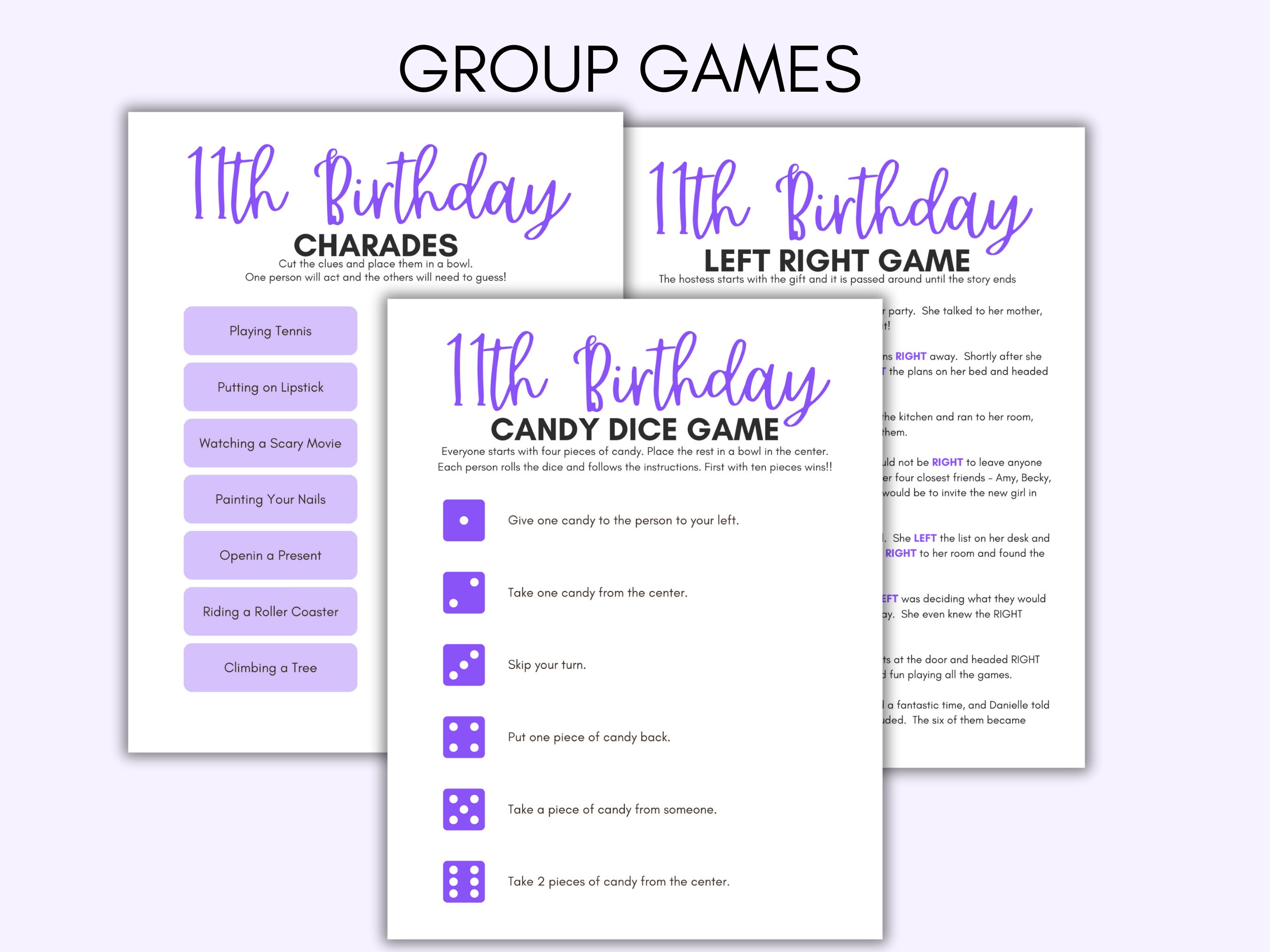 11th Birthday Party Games, 11 Year Old Party Games, Eleven Birthday