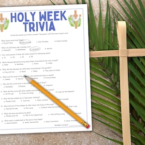 Holy Week Trivia, Resurrection Trivia Questions, Easter Story Trivia ...