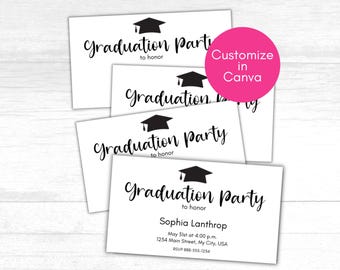 Printable Graduation Insert Card, Graduation Party Insert, Graduation Invitation Insert Card, Grad Announcement, 2025 Graduation Insert