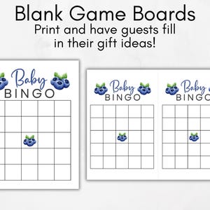 Blank Berry Bingo Cards