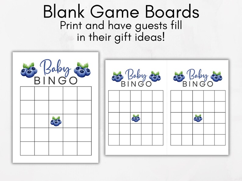 Blank Berry Bingo Cards