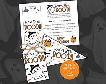 Halloween You've Been Boo'd Bundle, You've Been Boo'd Signs, You've Been Boo'd Tags, You've Been Boo'd Door Hanger, Halloween Pennant