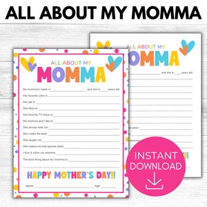 Tudo sobre minha mãe para impressão, presente de dia das mães, presente de lembrança tudo sobre minha mãe, presente de criança, ideias de presentes para mãe, PDF para impressão