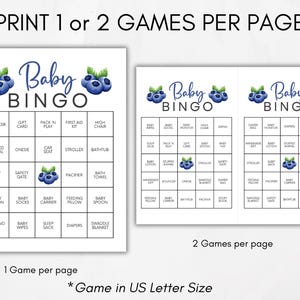 Berry Baby Shower Bingo