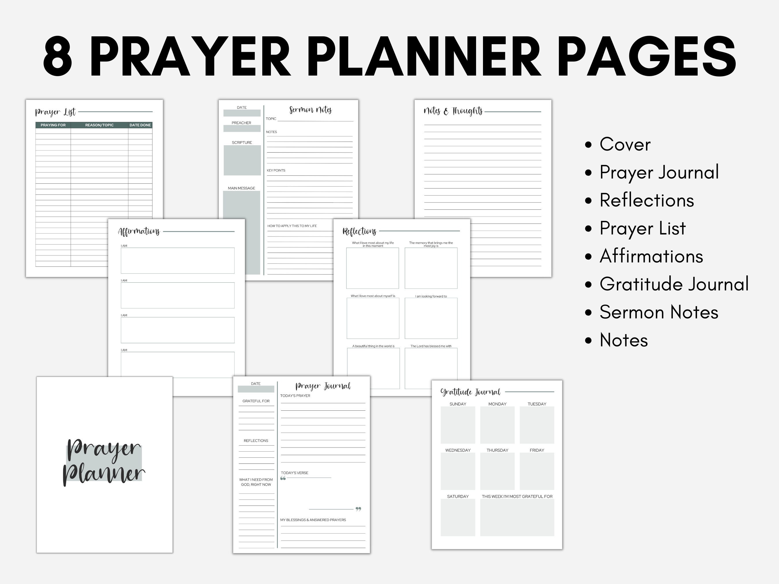Bible Study Planner, Printable Bible Study Templates, Bible Study Pack ...