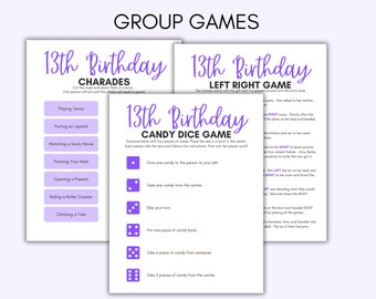 13th Birthday Party Games, 13 Year Old Party Games, Thirteenth