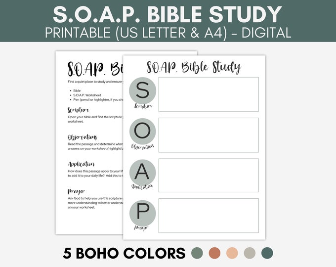 SOAP Bible Study Template With Beginners Guide for Bible Study ...
