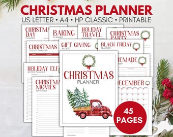 Christmas Planner Printable, Christmas Planner Book, Christmas Planner Kit, Printable Christmas Planner, Holiday Planner, Gift Budget