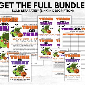 Trunk or Treat Sign Up Sheet, Trunk or Treat Sign Up Form, Editable Trunk or Treat Form, Trunk or Treat Registration Form, Canva Template image 3