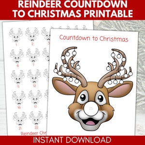 Christmas Countdown Printable, Printable Countdown to Christmas, Christmas Countdown, Advent Printable, Advent Calendar Kids, Kids Advent