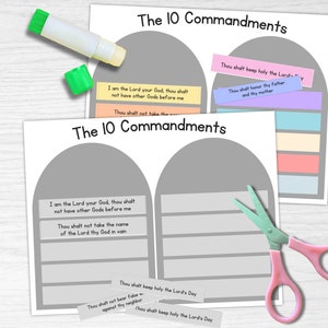 10 Commandments Craft, Catholic Puzzle Activity, Digital Catholic Worksheet, Ten Commandments Game, Sunday School, Catechism, Preschool