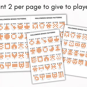 Halloween Bingo Patterns, Printable Halloween Bingo Game, Bingo Patterns Download, Fall Bingo Patterns, Bingo Winning Patterns image 5