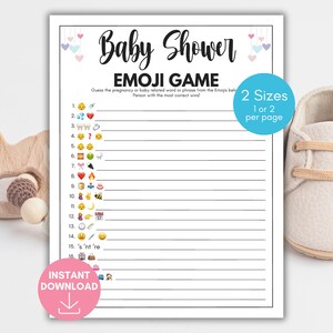 Baby Shower Emoji Game, Baby Shower Game, Baby Phrases Emoji, Pregnancy Emoji, Emoji Baby Shower Game, Emoji Baby Sprinkle, Gender Reveal