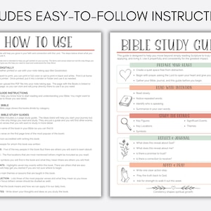 Bibelstudieguide för kvinnor, utskrivbar bibelstudieguide för reflektion, digital dagbok med boksammanfattningar bild 7