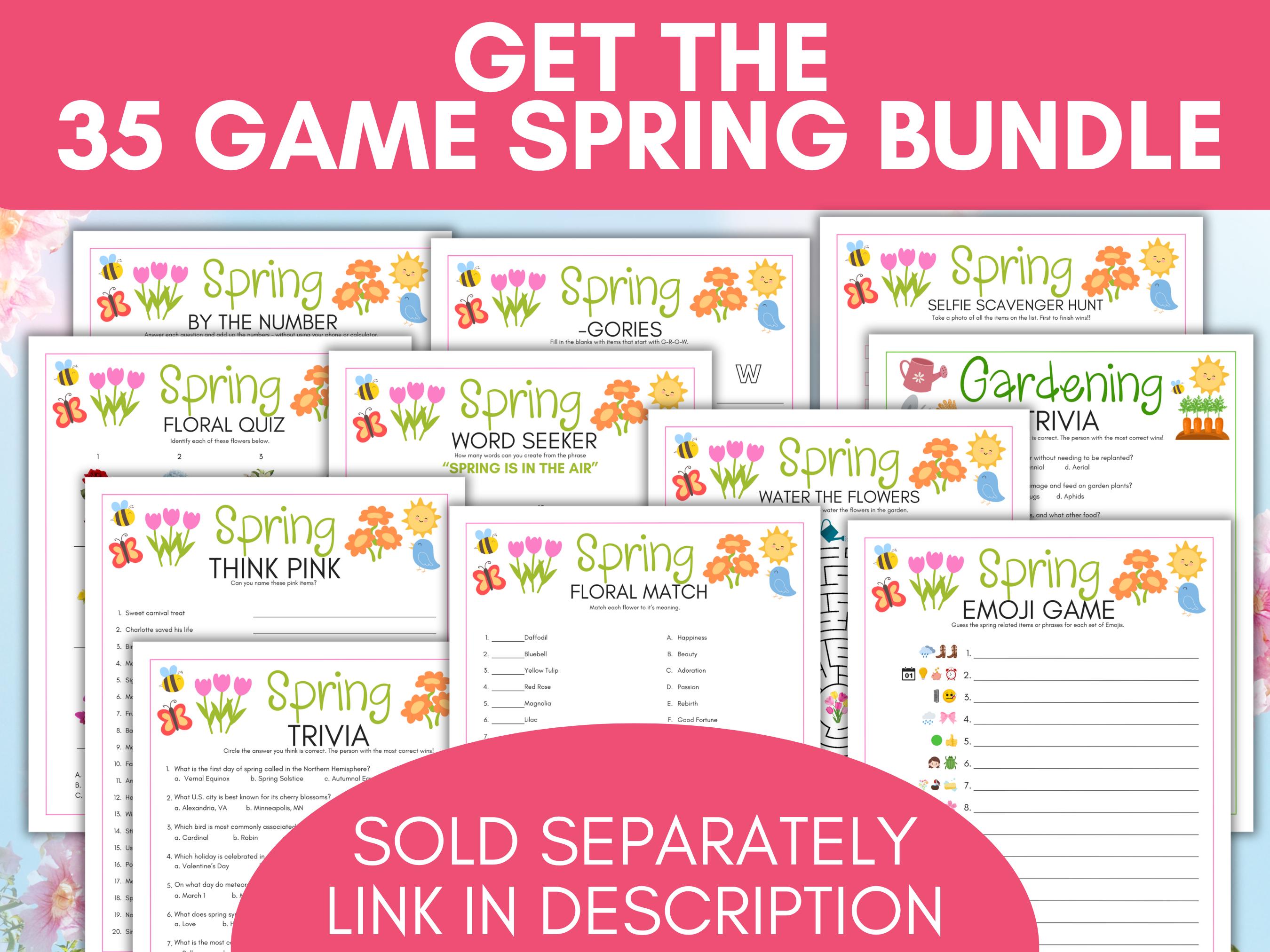 Spring Left Right Game, Springtime Pass the Prize Game, Pass the ...