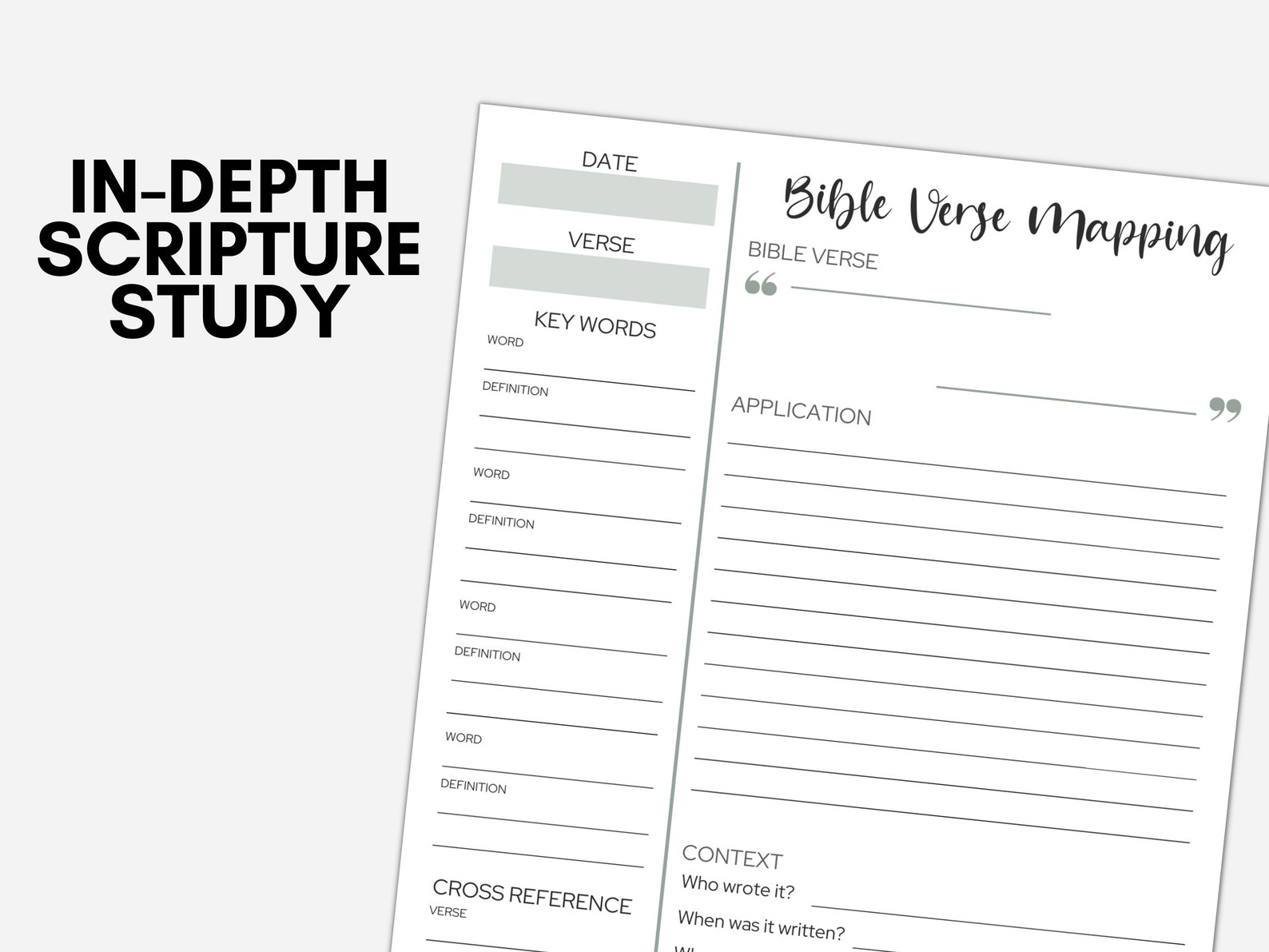 Bible Verse Mapping Template Scripture Mapping Journal Etsy