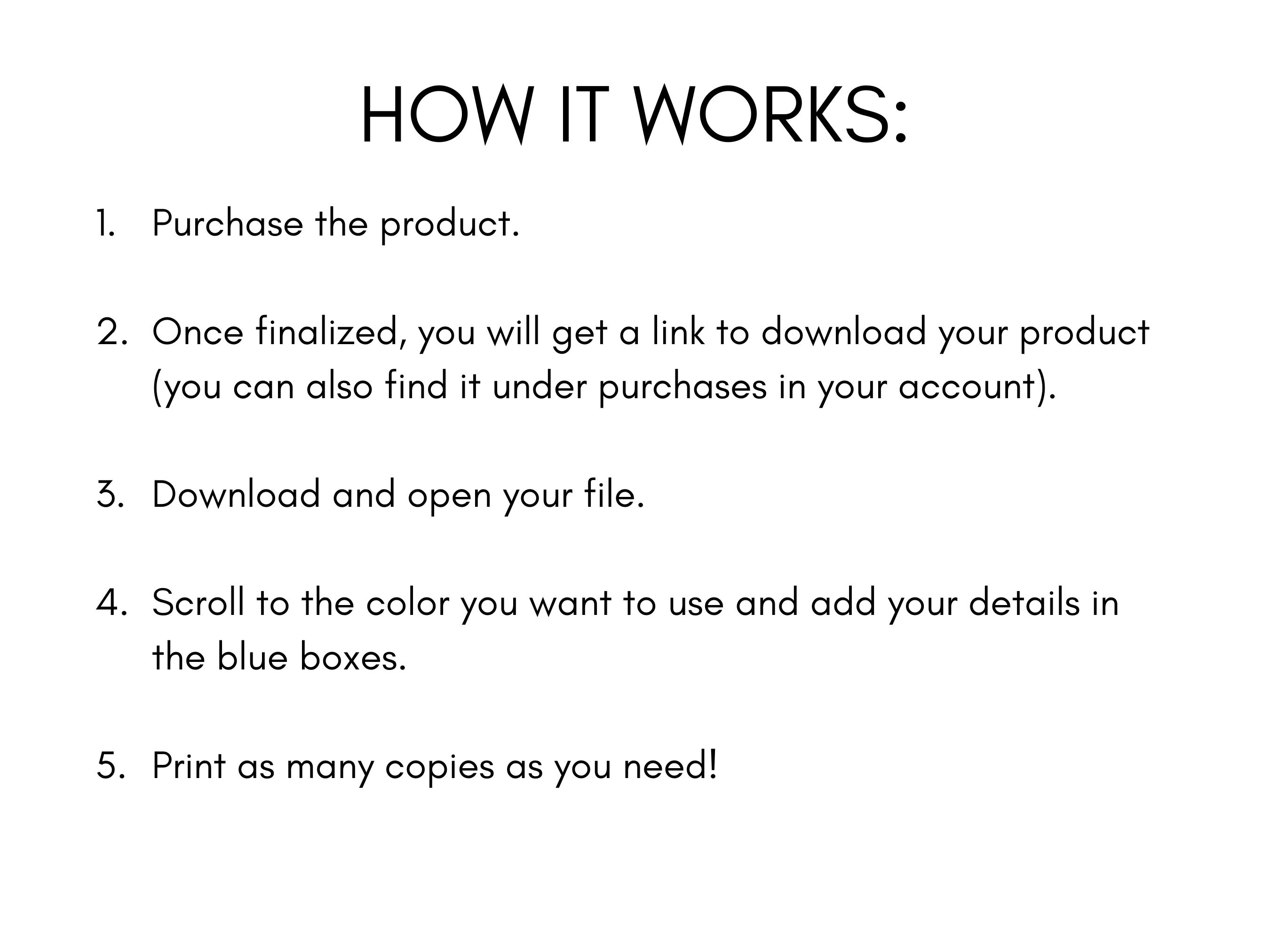 Editable Sign up Sheet Printable Sign up Form Sign up List Etsy
