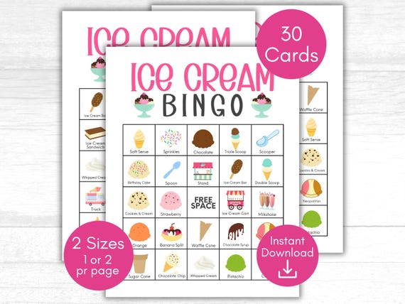 Ice Cream Preschool Bingo Printable: A Delicious Learning Game INFLUENCER INITIATIVE ABC\'S ,ICE CREAM BINGO, FREE TO BE ME NEW LEARNING GAMES main image 1