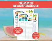 Summer Reading Log & Tracker, Kids Summer Reading Challenge, Reading Reward Ages 6 - 14, Reading Chart for Kids, Book Log, Summer Literacy