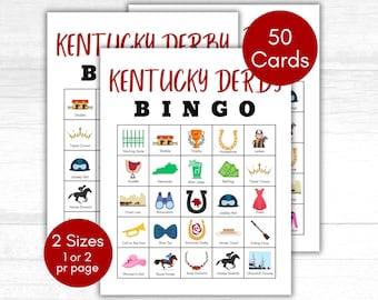 Kentucky Derby Bingo, Kentucky Derby Party, Horse Bingo, Run for the Roses, Kentucky Derby Party Game