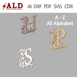 Alphabet svg laser cut files pdf dxf files for laser lasercut file laser cut vector laser cut template glowforge svg files lasercut files