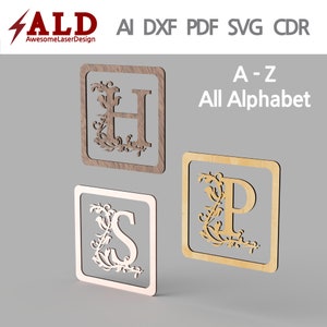 Alphabet svg laser cut files pdf dxf files for laser lasercut file laser cut vector laser cut template glowforge svg files lasercut files