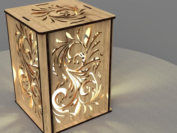 Light Box Laser Cut Files Lightbox Svg Files Dxf Files for Laser