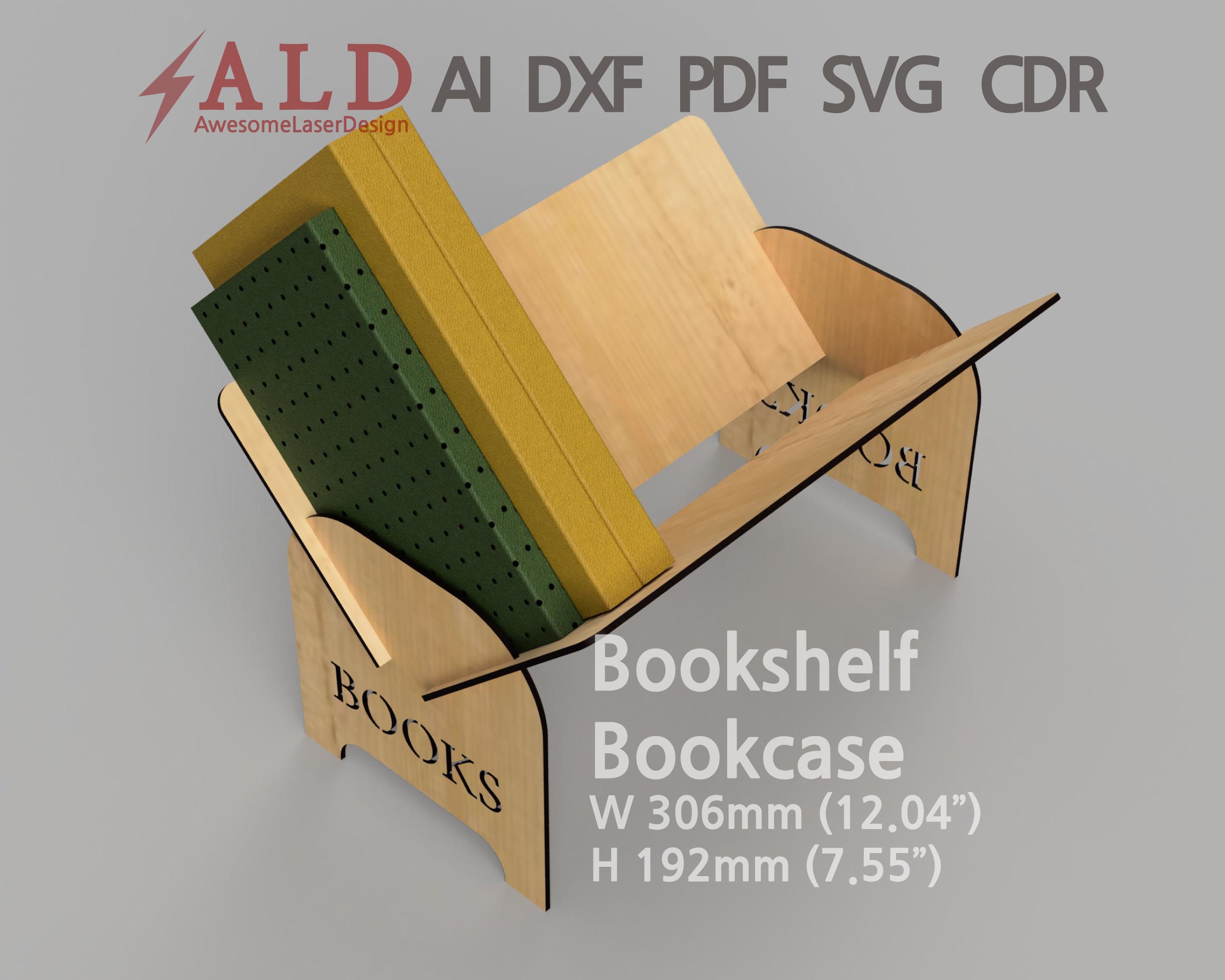 Bookshelf laser cut files bookcase svg files dxf files for laser lasercut file laser cut vector laser cut template glowforge lasercut files