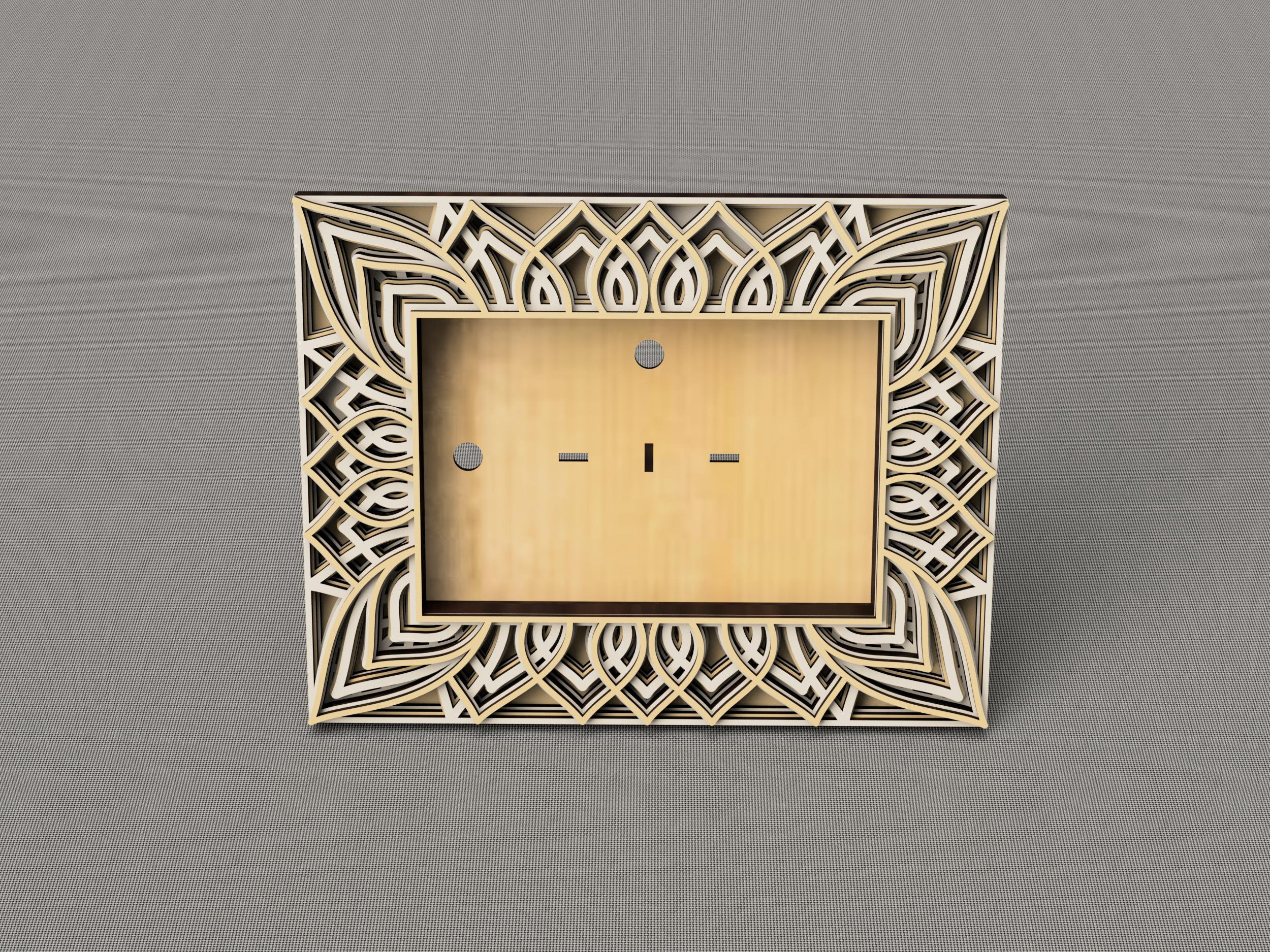 Photo Frames Mandala Laser Cut File Svg Files Dxf Files for Laser ...