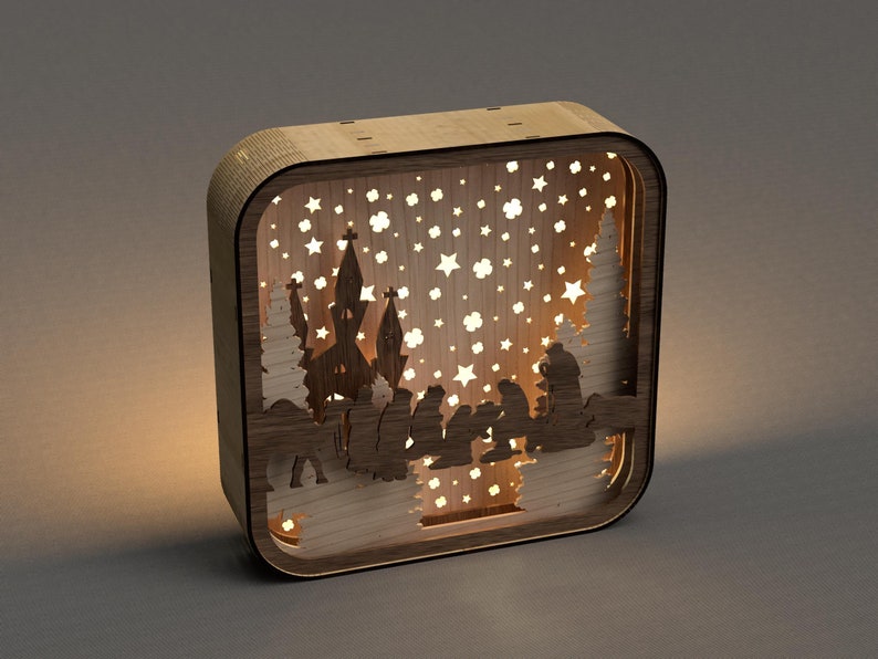 Shadow Box Laser Cut Files Lightbox Svg Files Dxf Files for Etsy