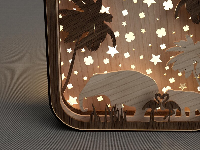 Shadow Box Laser Cut Files Lightbox Svg Files Dxf Files for Etsy