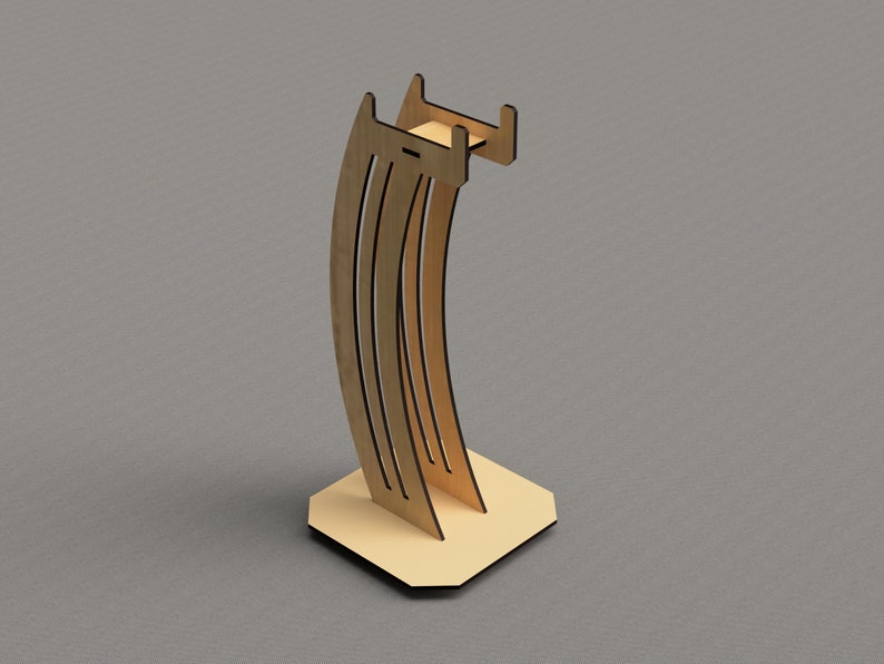 Headset stand headphone stand laser cut files ai pdf svg cdr dxf files