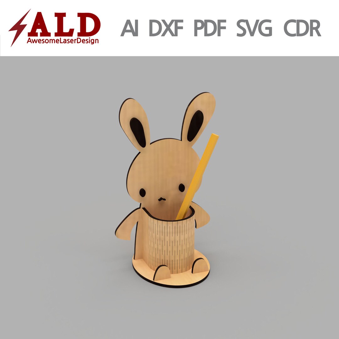 Pencil Pen Holder Laser Cut Files Svg Files Dxf Files for Etsy