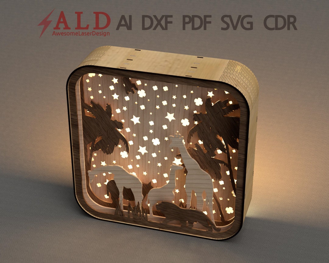 Shadow Box Laser Cut Files Lightbox Svg Files Dxf Files for Laser