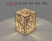 Light box laser cut files lightbox svg files dxf files for laser lasercut file laser cut vector laser cut template glowforge lasercut files