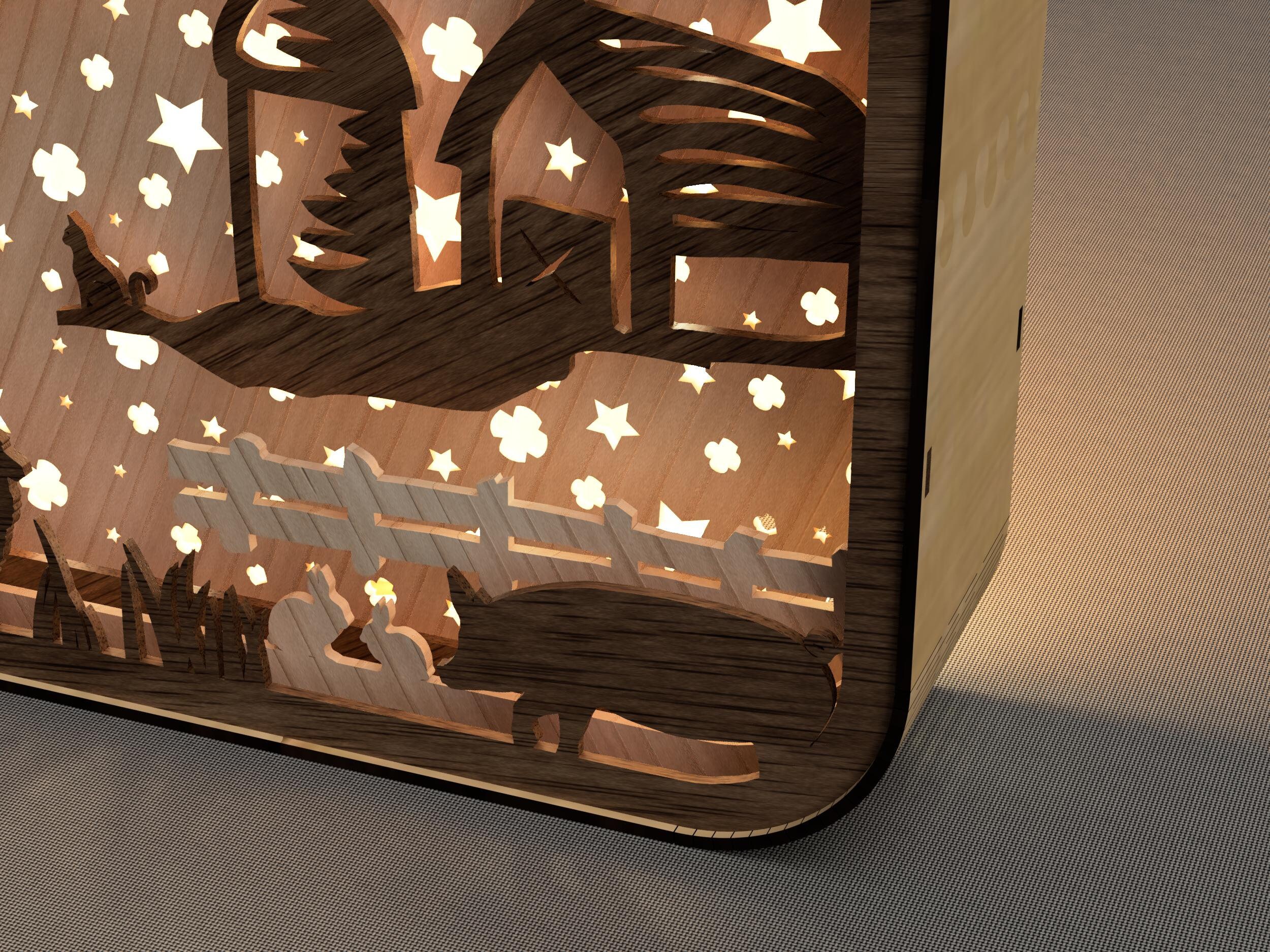 Shadow Box Laser Cut Files Lightbox Svg Files Dxf Files for Etsy Canada