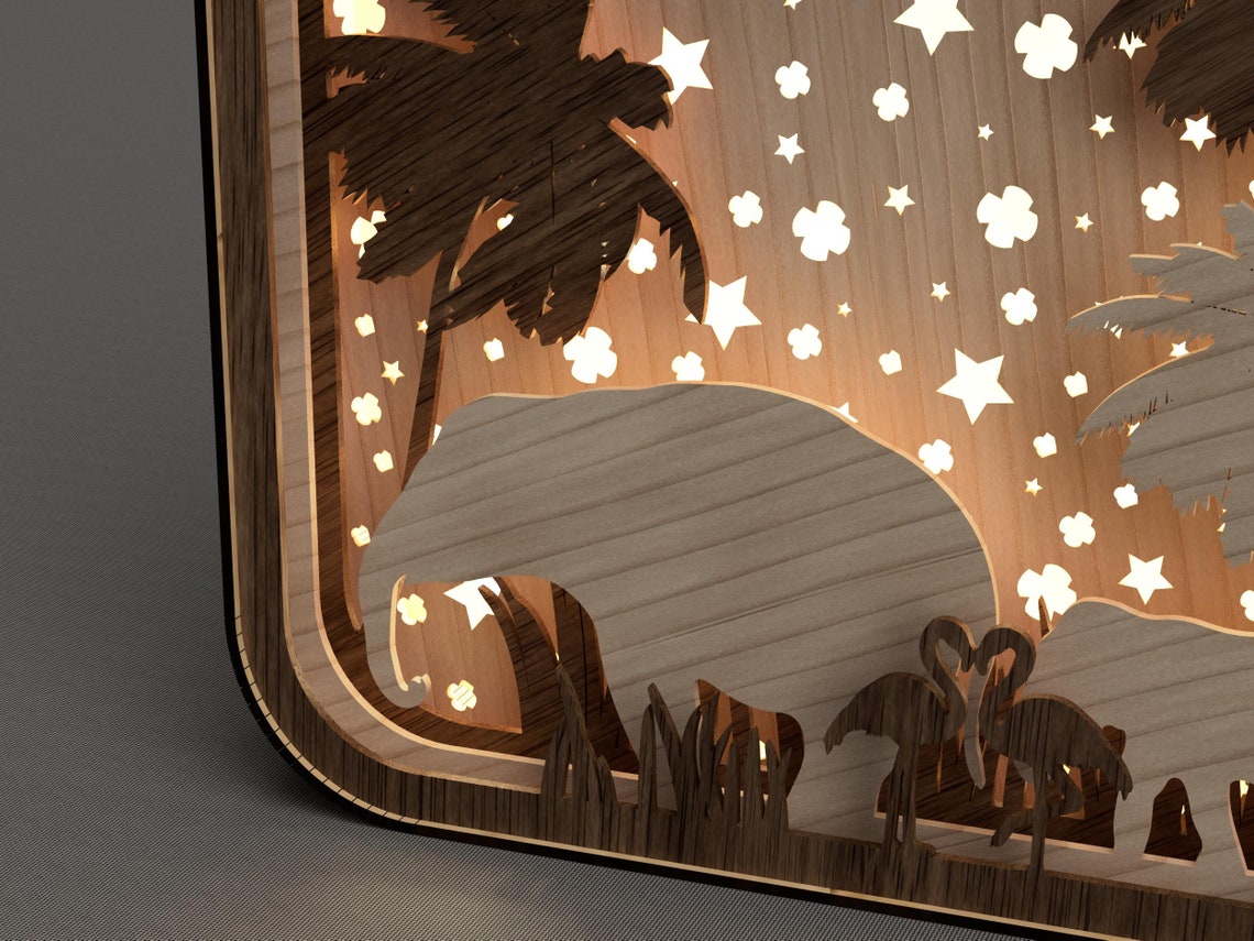 Shadow Box Laser Cut Files Lightbox Svg Files Dxf Files for Etsy