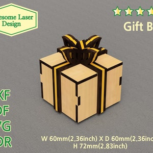 Gift Box laser cut files svg files dxf files for laser lasercut file laser cut vector laser cut template jewelry box lasercut files