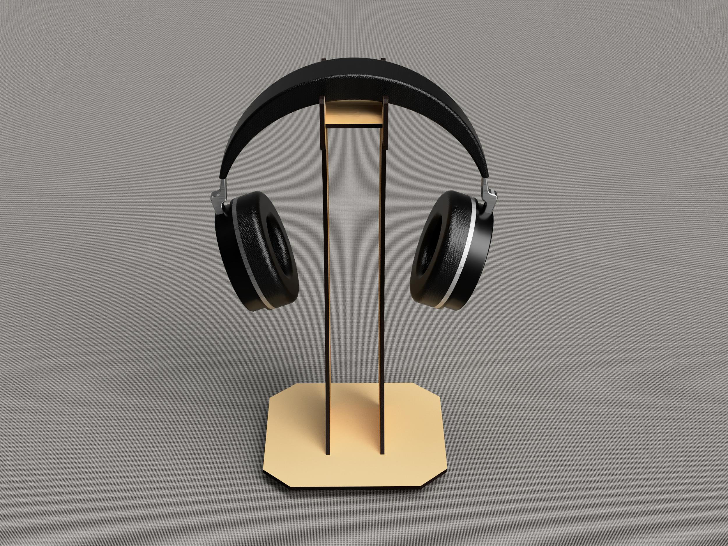 Headset Stand Headphone Stand Laser Cut Files Ai Pdf Svg Cdr Etsy Canada