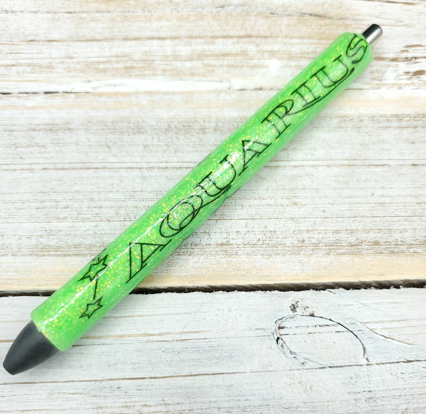 Glow in the Dark Pen, Green Glitter Pen for Teacher, Unique Gift