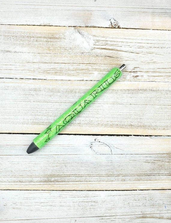 Glow in the Dark Pen, Green Glitter Pen for Teacher, Unique Gift