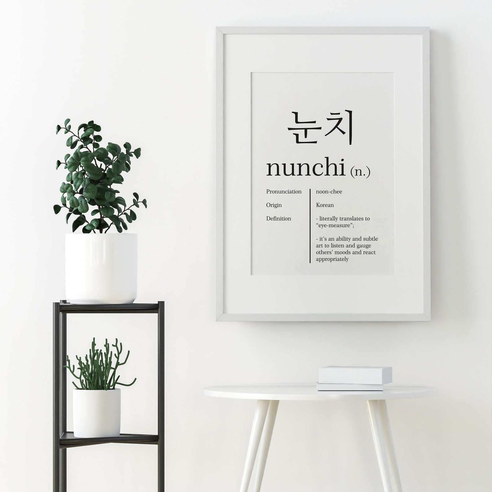 Nunchi Definition Print Korean Quote Digital Download Etsy