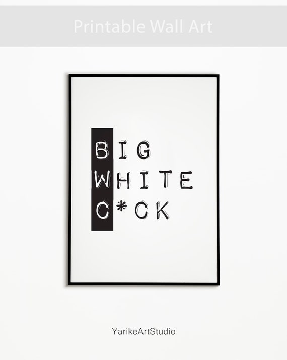 Bwc Big White Cock Definition Print Funny T For Husband Etsy