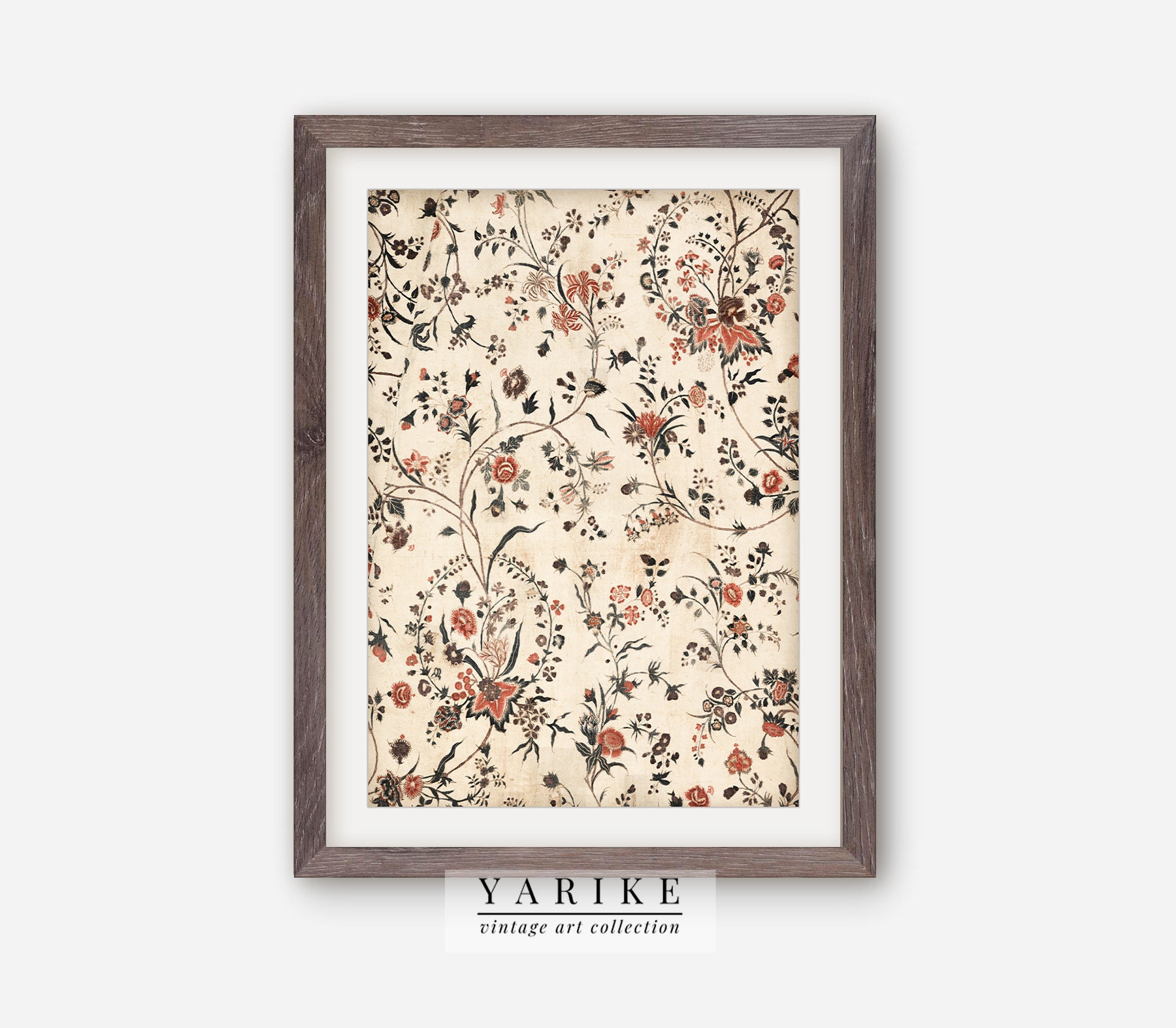 Vintage Printable Tapestry Art Print Neutral Botanical - Etsy