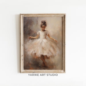 Ballet Nursery Art, Ballerina Nursery Decor, Girl&#39;s Room Ballet Dancer Painting, Ballerina Print, PRINTABLE Girl Wall Art, 534