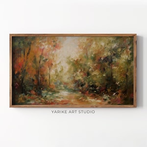 Samsung Frame TV Art Autumn, Vintage Fall Landscape Frame Tv, Fall Painting, Autumn Art, Art for TV, Frame tv Art, Digital Download, 142