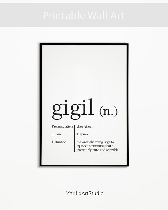 Gigil Definition Print Filipino Digital Download - Etsy